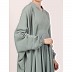 Fashionable Pleated Kaftan abaya-Sky Blue Fashionable Pleated Kaftan abaya-Sky Blue